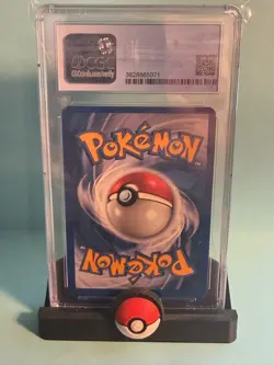 Graded POKEMON GRASS ENERGY 1ST EDITION 129/132 - OLD BLUE CGC 9 - Image 2