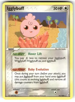 Igglybuff 21/100 Rare Crystal Guardians Pokemon Moderately Played - Image 1