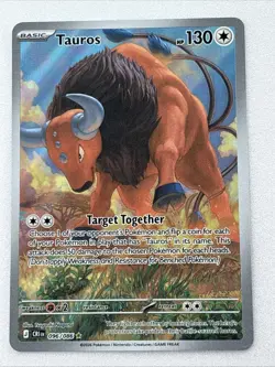 Tauros 096/086 Shiny Rare ME04: Chaos Rising Pokemon Near Mint - Image 1