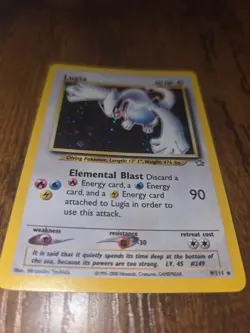 Vintage Pokemon 2000 Neo Genesis Lugia holofoil rare pokemon card 9/111 tcg ccg - Image 1