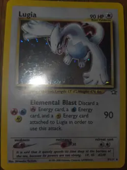 Vintage Pokemon 2000 Neo Genesis Lugia holofoil rare pokemon card 9/111 tcg ccg - Image 3