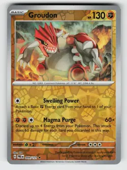 Groudon 049/131 Holo Prismatic Evolutions R Reverse Holo NM/M Pokemon - Image 1