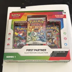 Pokemon TCG First Partner Illustration Collection Series 1 Box 3 Promo + Sticker - Image 2