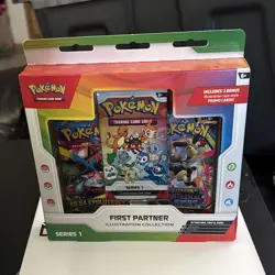 Pokemon TCG First Partner Illustration Collection Series 1 Box 3 Promo + Sticker - Image 5