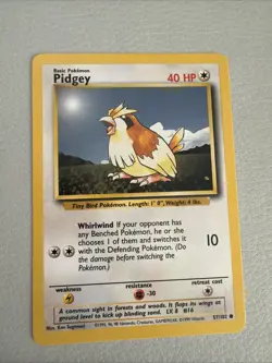 Pokemon TCG Pidgey Base 57/102 Regular NM! - Image 1