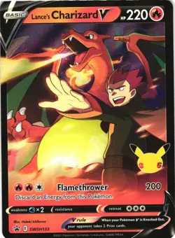 LANCE'S CHARIZARD V SWSH133 HOLO PROMO SWORD & SHIELD PROMO POKEMON HOLO NM/M - Image 2