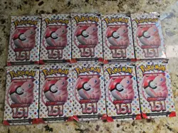 Pokemon Scarlet & Violet 151 10 Booster Packs All Sealed - Image 1