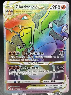 Pokemon CHARIZARD VStar 174/172 Brilliant Stars Rainbow - Image 1