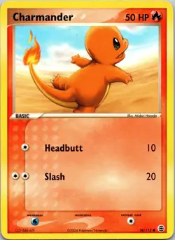 Charmander 58/112 FireRed & LeafGreen LP Non-Holo Pokemon TCG - Image 1