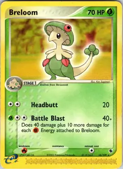 Breloom 16/109 Ruby and Sapphire Pokemon MP Normal - Image 1