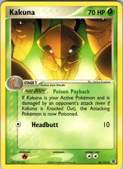 Kakuna 36/112 FireRed & LeafGreen Pokemon TCG LP - Image 1