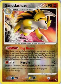 Sandslash 42 Supreme Victors Pokemon HP Reverse Holo - Image 1