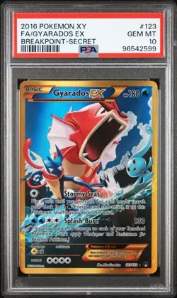 Pokemon Gyarados EX XY Breakpoint Secret Full Art #123 PSA 10 Gem Mint - Image 1