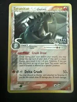 2005 POKEMON EX DELTA SPECIES #16 TYRANITAR-REVERSE FOIL LP - Image 1