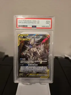 2023 POKEMON SIMPLIFIED CHINESE CSMA C-ARCEUS & DIALGA & PALKIA GX (PSA 9) - Image 1