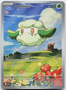 Cottonee 090/086 Illustration Rare White Flare Pokemon Holo Near Mint - Image 1