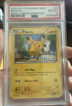 2015 POKEMON XY ROARING SKIES BUILD-A-BEAR WORKSHOP #20 PIKACHU PSA 10 - Image 1