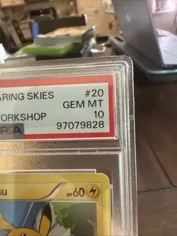 2015 POKEMON XY ROARING SKIES BUILD-A-BEAR WORKSHOP #20 PIKACHU PSA 10 - Image 3