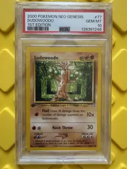2000 POKEMON NEO GENESIS 1ST EDITION #77 SUDOWOODO PSA 10 - Image 1