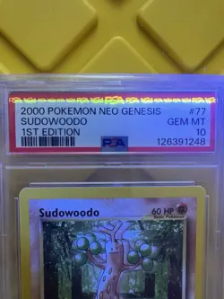 2000 POKEMON NEO GENESIS 1ST EDITION #77 SUDOWOODO PSA 10 - Image 3