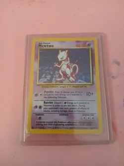 2000 Pokemon Base Set 2 Mewtwo #10/130 Non-Holo WOTC NM/VG - Image 1