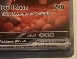 2025 Prismatic Evolutions Bloodmoon Ursaluna EX Holo Secret Rare SAR #168/131 - Image 2