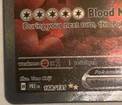 2025 Prismatic Evolutions Bloodmoon Ursaluna EX Holo Secret Rare SAR #168/131 - Image 3