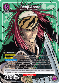 Renji Abarai Promo Foil - UE01NC/BLC-3-005 NM - Union Arena - Image 1