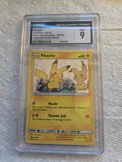 Pikachu SM162 Sm Holo CGC Mint 9 Pokemon 2019 Black Star Promos - Team Up 1 - Image 1