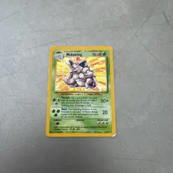 Nidoking HOLO 11/102 Base Set Rare Unlimited Pokemon Card Vintage TCG LP - Image 1