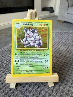 Pokemon TCG Nidoking Base Set Holo Unlimited Rare Card 11/102 - Image 1
