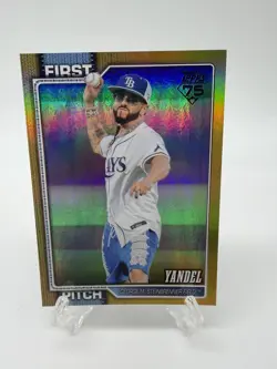 2026 Topps Series 2 Yandel First Pitch Insert Card #FP-12 Gold /50 - Image 1