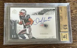 JULIAN EDELMAN SP AUTHENTIC ON CARD ROOKIE AUTO #’d /999 BGS 9.5 10 AUTO ! - Image 3