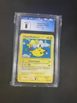 CGC 8 Flying Pikachu 2009 Rising Rivals 113/111 Holo Pokemon Card - Image 1