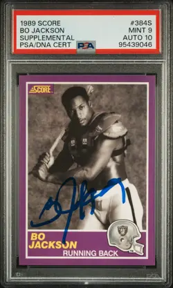 1989 Score Supplemental Bo Jackson Autographed PSA 9 AUTO 10 #95439046 - Image 1