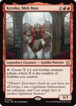 Krenko, Mob Boss -Foil Near Mint MTG Foundations - Image 1