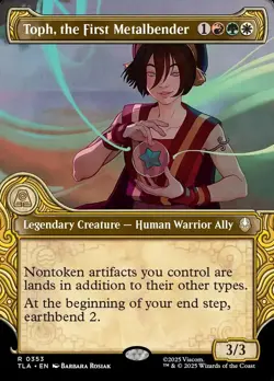 TOPH, THE FIRST METALBENDER Rare Showcase Foil Avatar: The Last Airbender NM MTG - Image 1