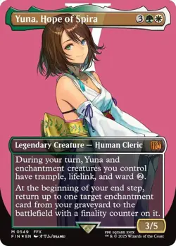 Magic the Gathering Yuna, Hope of Spira Borderless Surge Foil 549 Final Fantasy - Image 1