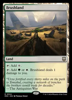 Brushland - Ripple Foil Magic mtg Light Play, English Commander Modern Horizons - Image 1