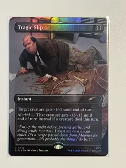 MTG Tragic Slip (Kevin) FOIL Secret Lair The Office Dwight’s Destiny NEW NM SLD - Image 1