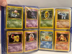 Vintage Pokemon Cards lot in 1999 Charmander 4 pocket binder - Image 1