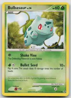 Pokemon TCG Bulbasaur Common Secret Wonders 77/132 LP - Image 1