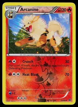 Pokemon Card - Arcanine Next Destinies 13/99 Reverse Holo Uncommon - Image 1