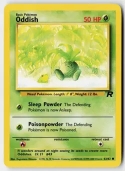 Pokemon Oddish - 63/82 - Common Team Rocket Unlimited MP - Image 1