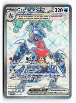 Garchomp ex 219/182 SV04: Paradox Rift Holo Ultra Rare Pokemon TCG Card NM - Image 1