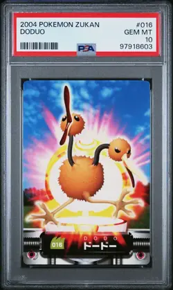 PSA 10 GEM MINT Doduo #016 Carddass Zukan Advanced Gen. Bandai Pokemon TCG POP 1 - Image 1