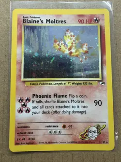 2000 Pokemon BLAINE'S MOLTRES #1/132 Gym Heroes Rare Holo English - Image 1