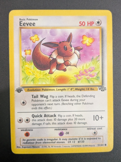 Eevee Jungle 1st Edition 51/64 Regular Common 50 HP English 1999 LP - Image 1