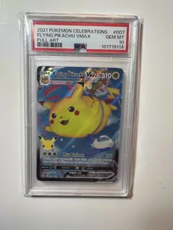 Pokemon Flying Pikachu VMAX 007/025 Celebrations Full Art Holo PSA 10 EN - Image 4
