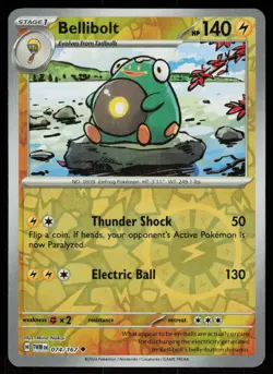 Bellibolt 074/167 Uncommon Twilight Masquerade Pokemon Reverse Holo Near Mint - Image 1